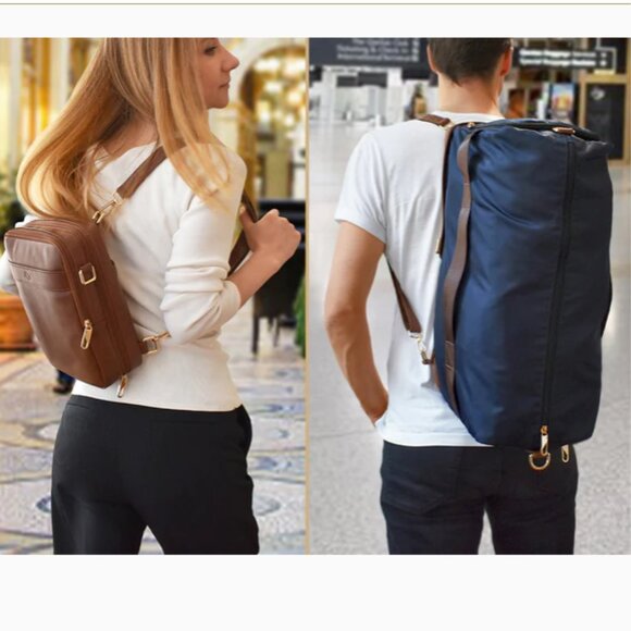 DriiBE HOLIDAY 4-in-1 Convertible Crossbody Duffle Bag Backpack Like NEW - Picture 2 of 5